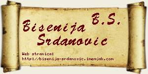 Bisenija Srdanović vizit kartica